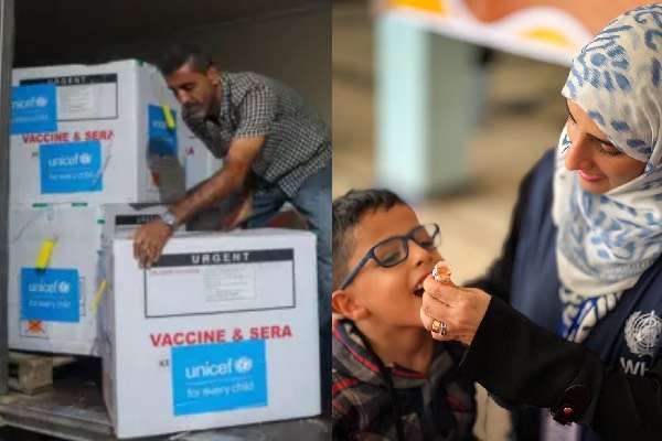 காசாவில் போலியோ தடுப்பு முகாம்: சுகாதார அதிகாரிகள் பணியில் தீவிரம்